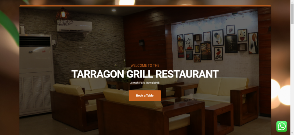 Tarragon Grill Website
